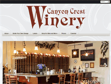 Tablet Screenshot of canyoncrestwinery.com